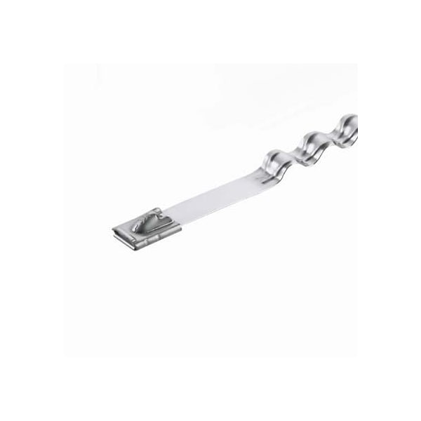 Cable Tie, 10-1/2 in L, 2.70 in Max Bundle Dia., Silver, 304 Stainless Steel, 600 lb Strength